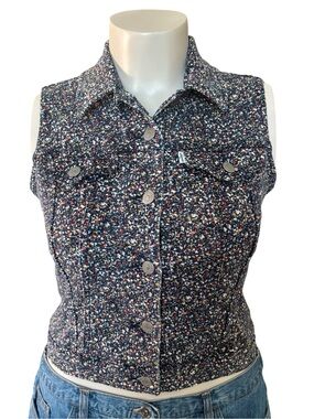 Levi's Spatter Button Front Denim Vest